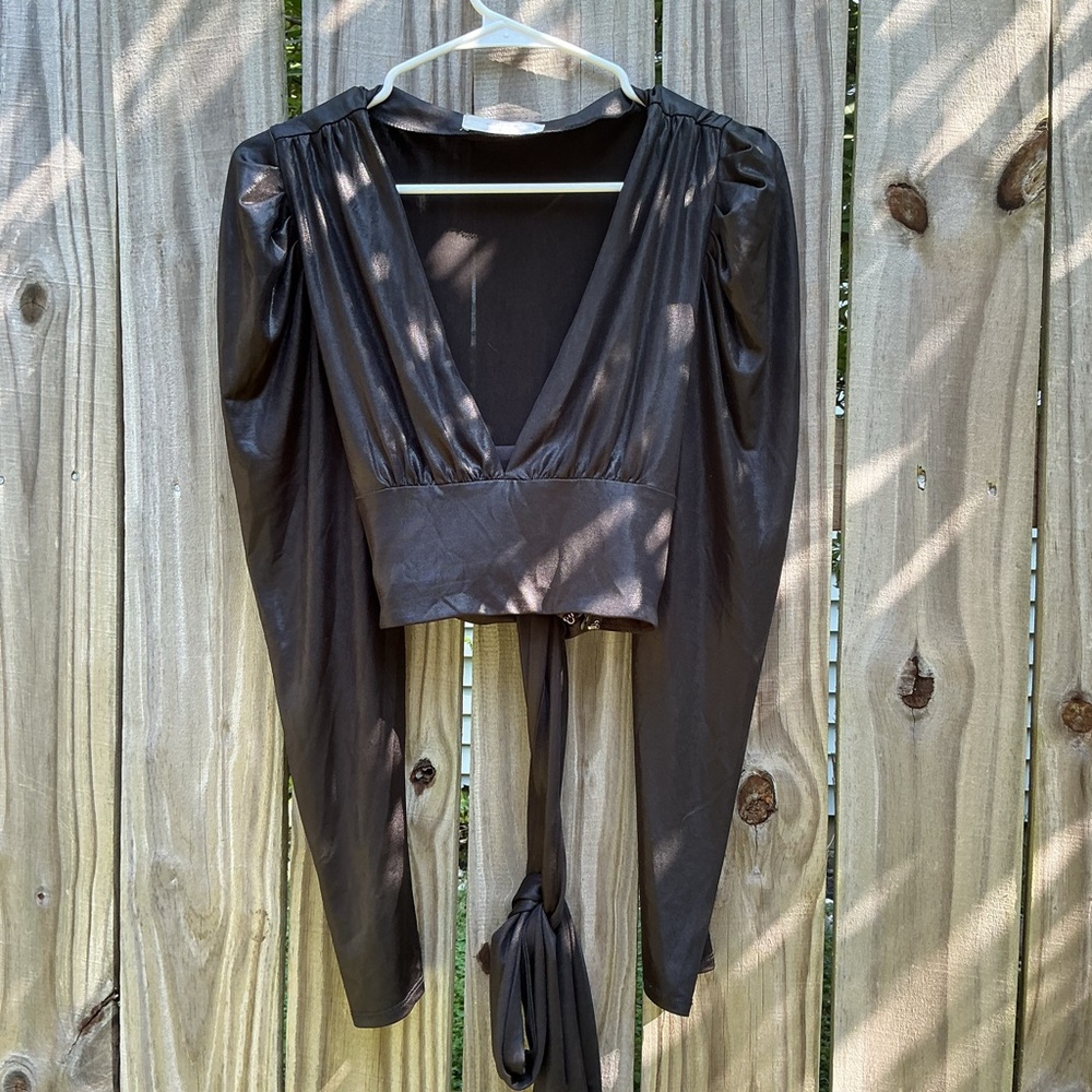 Molly Green Elegant Black Long Sleeve Women's Top